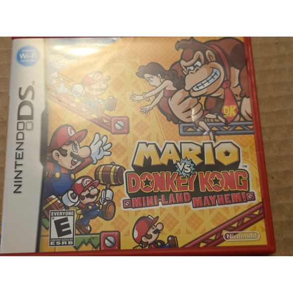 Mario vs Donkey Kong Mini Land Mayhem! Nintendo DS Game Cartridge Complete CIB - Picture 1 of 4